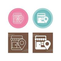 Shop Location Vector Icon