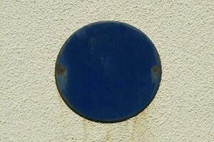 blank blue plaque photo