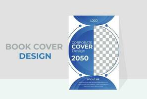 Gradient cover design with blue corporate color. Business book cover design. creative design template. Modern style book cover. vector