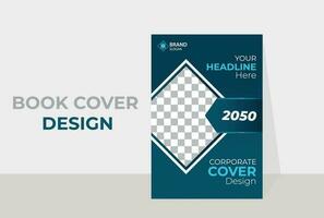 Gradient cover design with blue corporate color. Business book design can be use for poster, banner, Corporate Book Cover Design Template. vector