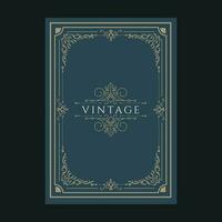 vintage frames templates elegant symmetry vector