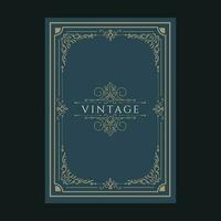 vintage frames templates elegant symmetry vector