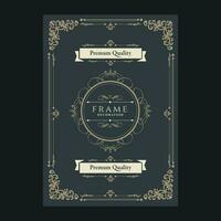 vintage frames templates elegant symmetry vector