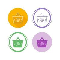 Dollar Basket Vector Icon