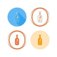 Scroll in Bottle Vector Icon