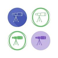 Telescope on Stand Vector Icon