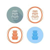 Plastic Food Container Vector Icon