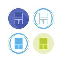 Cupboard with Shelves Vector Icon