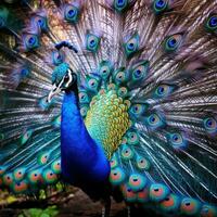 Peacock vivid colorful background photo