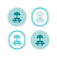 Picnic Table Vector Icon