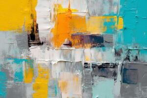 Colorful Abstract Canvas Paint Background photo