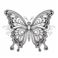 Adult Butterfly Coloring Pages photo