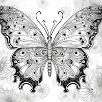 Adult Butterfly Coloring Pages photo