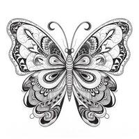 Adult Butterfly Coloring Pages photo