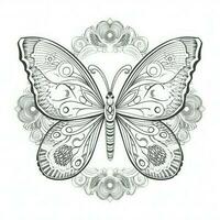 Adult Butterfly Coloring Pages photo