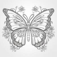 Adult Butterfly Coloring Pages photo