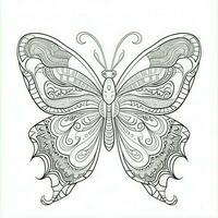 Adult Butterfly Coloring Pages photo