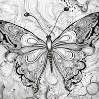 Adult Butterfly Coloring Pages photo