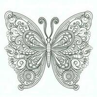 adulto mariposa colorante paginas foto