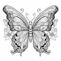 Adult Butterfly Coloring Pages photo