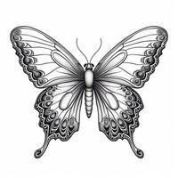 Adult Butterfly Coloring Pages photo