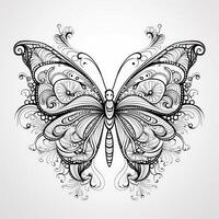 Adult Butterfly Coloring Pages photo