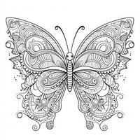 Adult Butterfly Coloring Pages photo