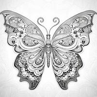 Adult Butterfly Coloring Pages photo