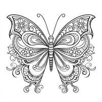 Adult Butterfly Coloring Pages photo