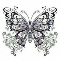 Adult Butterfly Coloring Pages photo