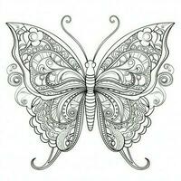 Adult Butterfly Coloring Pages photo