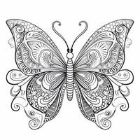 Adult Butterfly Coloring Pages photo