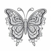 Adult Butterfly Coloring Pages photo