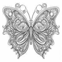 Adult Butterfly Coloring Pages photo