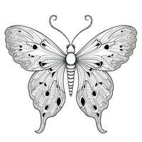 Adult Butterfly Coloring Pages photo