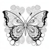 Adult Butterfly Coloring Pages photo