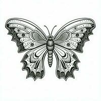adulto mariposa colorante paginas foto
