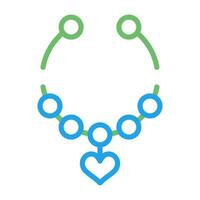 Heart Shaped Necklace Vector Icon