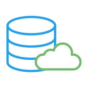 Cloud Database Vector Icon