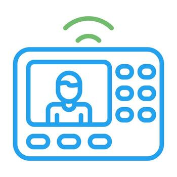 intercomunicador sistema vector icono