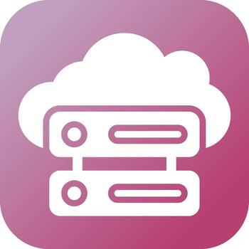 icono de vector de computación en la nube