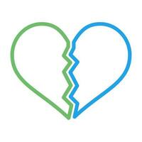 Broken Heart Vector Icon