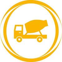 Cement Mixer Truck Vector Icon