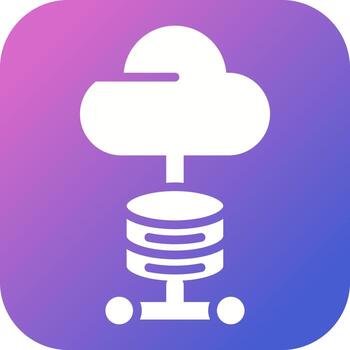 icono de vector de computación en la nube