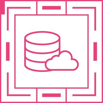 Cloud Database Vector Icon