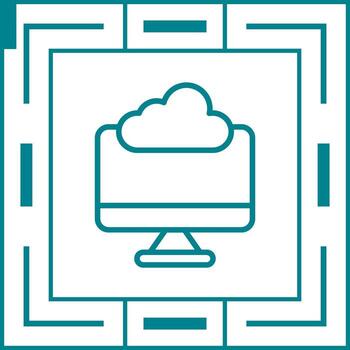 icono de vector de computación de borde