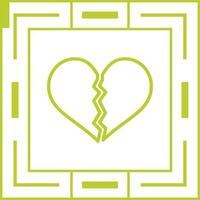 Broken Heart Vector Icon