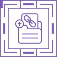 Document Insert Link Vector Icon
