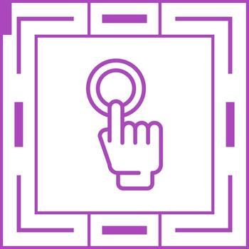 empujar botón vector icono