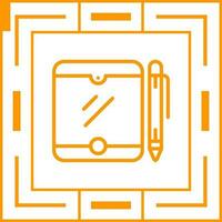 Tablet with pen Vector Icon